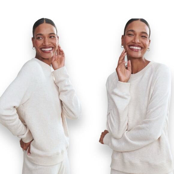 Jenni Kayne Saturday Sweatshirt French Terry Oatmeal Medium Women’s - Picture 8 of 8